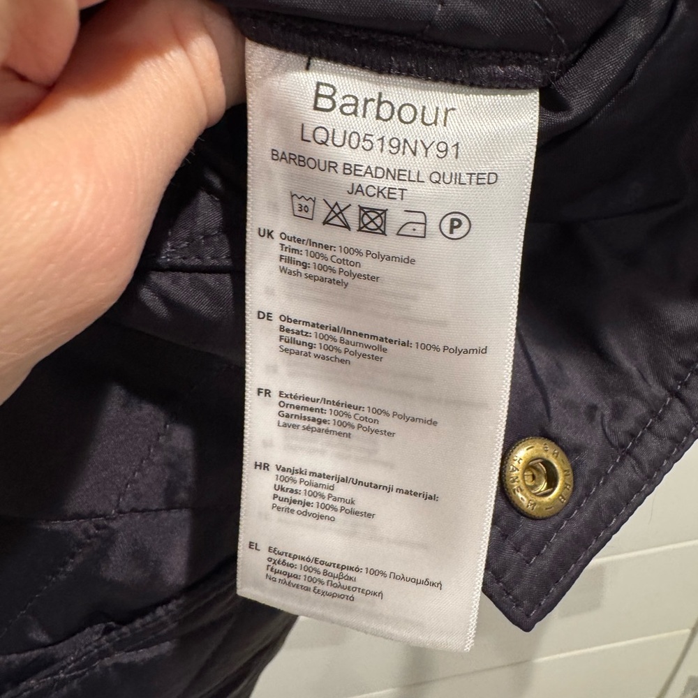 NWT Barbour navy quilted Beadnell jacket - Picture 8 of 10